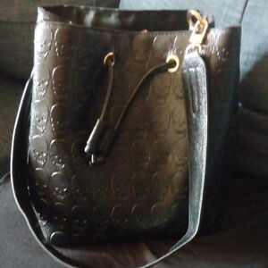 Elegant Black Embossed Tote Bag